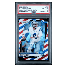 Dak Prescott PSA 10 2024 Panini Prizm Red/ White/ Blue Prizm Card #73