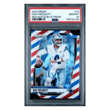 Dak Prescott PSA 10 2024 Panini Prizm Red/ White/ Blue Prizm Card #73