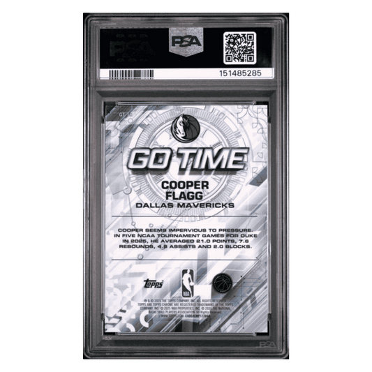 Cooper Flagg PSA 10 2025 Topps Chrome Go Time Rookie RC Card #GT-16