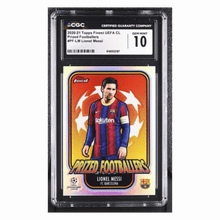 Lionel Messi CGC 10 2020-21 Topps Finest UEFA CL Prized Footballers Card #PF-LM