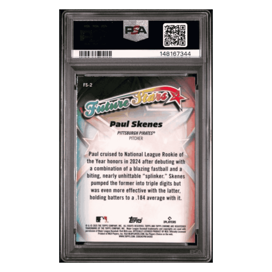 Paul Skenes PSA 9 2025 Topps Chrome Future Stars Card #FS2