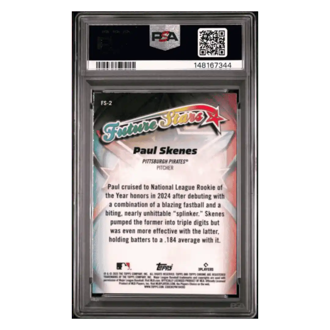 Paul Skenes PSA 9 2025 Topps Chrome Future Stars Card #FS2
