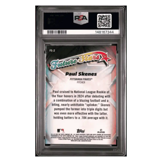 Paul Skenes PSA 9 2025 Topps Chrome Future Stars Card #FS2