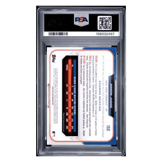 Aaron Judge PSA 9 2015 Bowman Draft Chrome Card #150