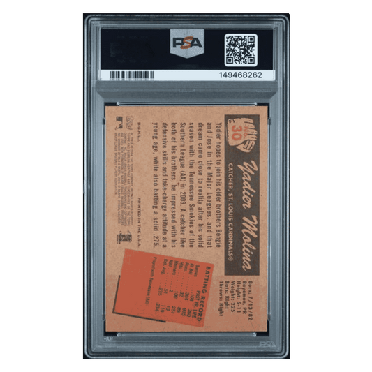 Yadier Molina PSA 9 2004 Bowman Heritage Card #30