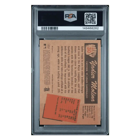 Yadier Molina PSA 9 2004 Bowman Heritage Card #30