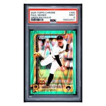 Paul Skenes PSA 9 2025 Topps Chrome Green Raywave #d/ 99 Card #300