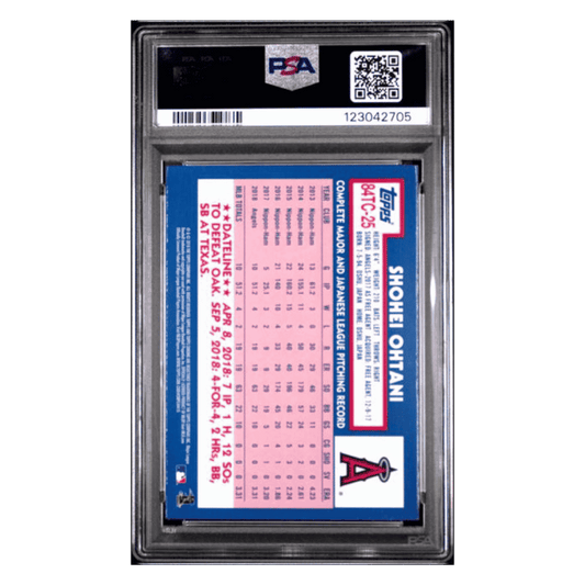 Shohei Ohtani PSA 8 2019 Topps Chrome 1984 Topps Baseball Card #25