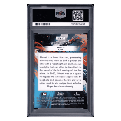 Shohei Ohtani PSA 8 2024 Topps Cosmic Chrome Stars In The Night Card #17