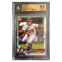 Ronald Acuna BGS 9.5 2018 Bowman Prospects Sky Blue #d/ 499 Card #BP1