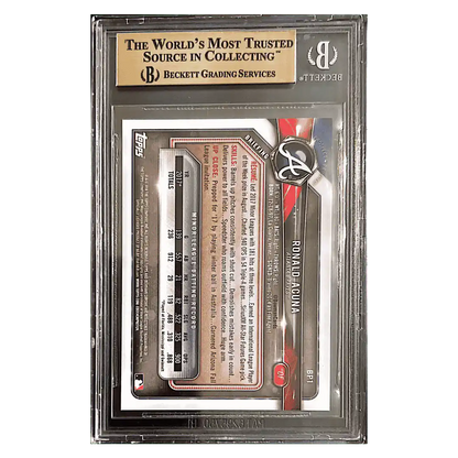 Ronald Acuna BGS 9.5 2018 Bowman Prospects Sky Blue #d/ 499 Card #BP1