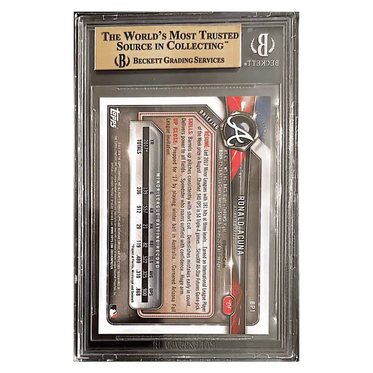 Ronald Acuna BGS 9.5 2018 Bowman Prospects Sky Blue #d/ 499 Card #BP1