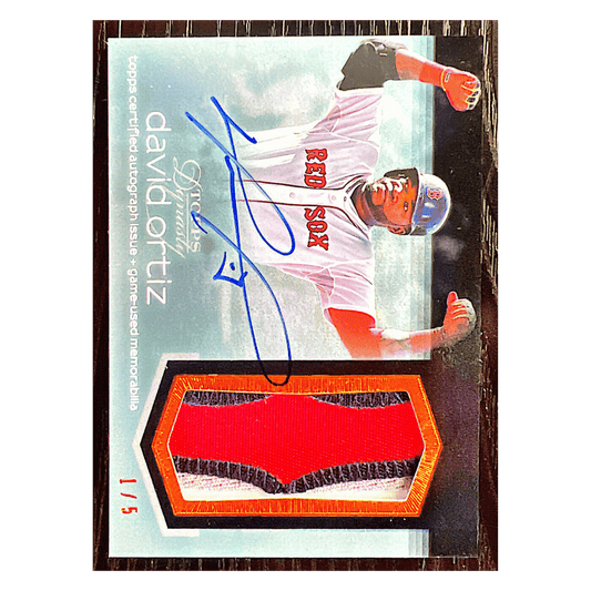 David Ortiz 2018 Topps Dynastic Data Certified Autograph Issue GU Memorabilia #1/ 5 Card #AP-DO8