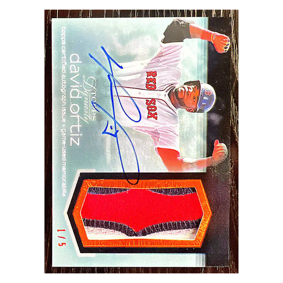 David Ortiz 2018 Topps Dynastic Data Certified Autograph Issue GU Memorabilia #1/ 5 Card #AP-DO8