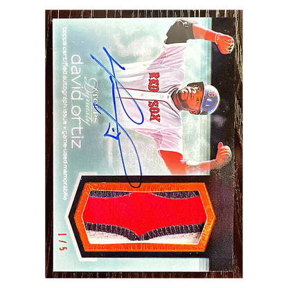 David Ortiz 2018 Topps Dynastic Data Certified Autograph Issue GU Memorabilia #1/ 5 Card #AP-DO8