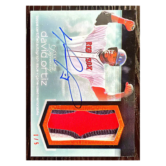 David Ortiz 2018 Topps Dynastic Data Certified Autograph Issue GU Memorabilia #1/ 5 Card #AP-DO8