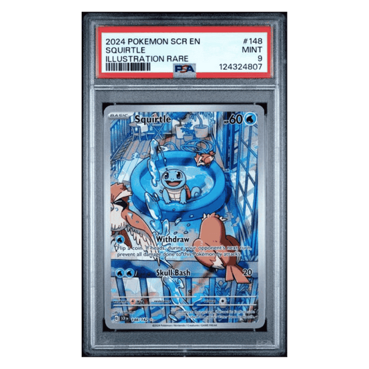 Squirtle PSA 9 2024 Pokemon Stellar Crown Illustration Rare Card #148
