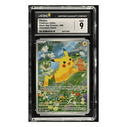 Pikachu CGC 9 2024 Pokemon Black Star Promos Adventure Chest Card #088