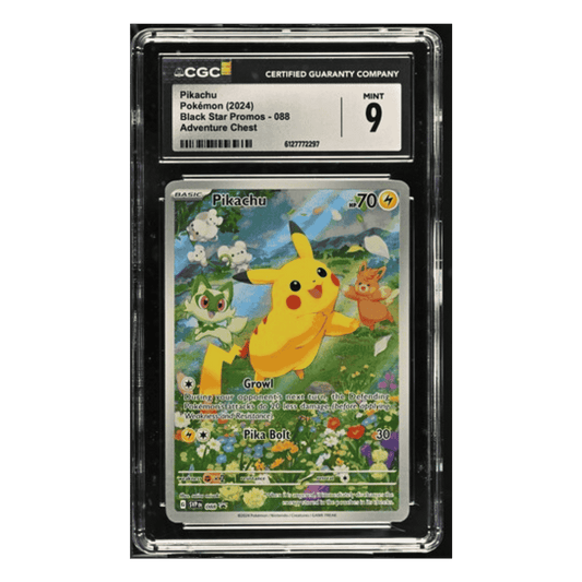 Pikachu CGC 9 2024 Pokemon Black Star Promos Adventure Chest Card #088
