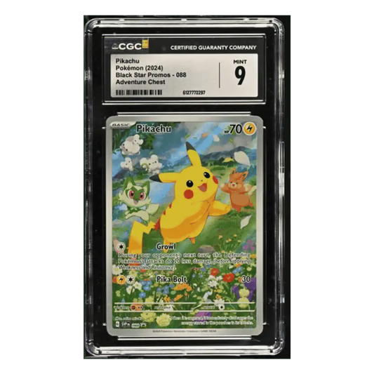 Pikachu CGC 9 2024 Pokemon Black Star Promos Adventure Chest Card #088