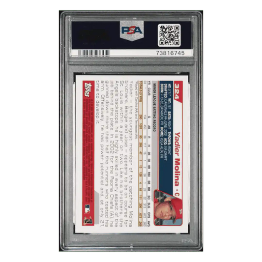 Yadier Molina PSA 10 2004 Topps Card #324
