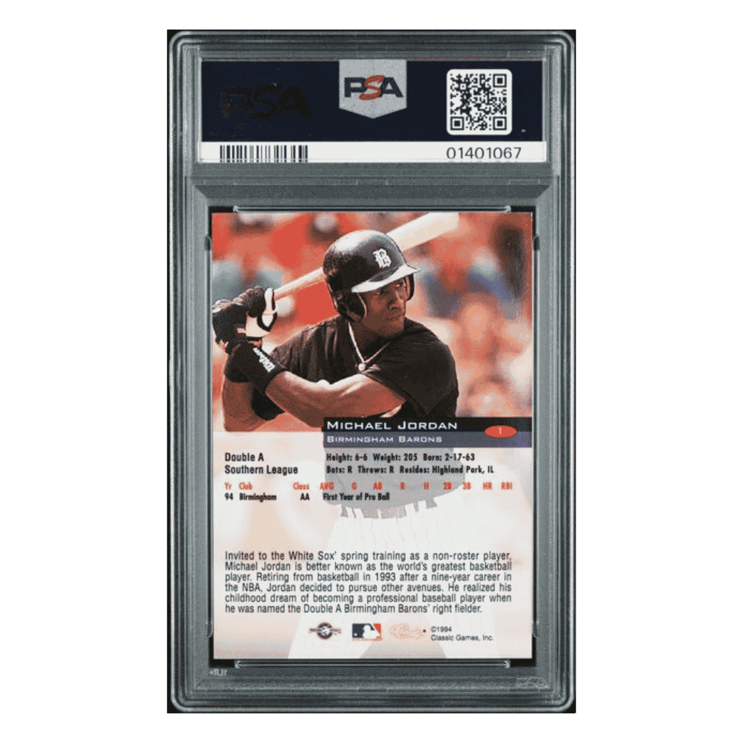 Michael Jordan PSA 10 1994 Classic Birmingham Barons Card #1