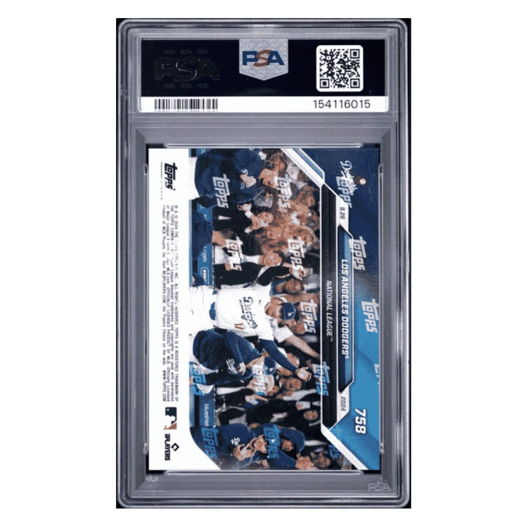 Los Angeles Dodgers PSA 9 2024 Topps Now Blue #d/ 49 Card #758