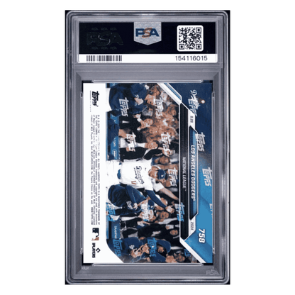 Los Angeles Dodgers PSA 9 2024 Topps Now Blue #d/ 49 Card #758
