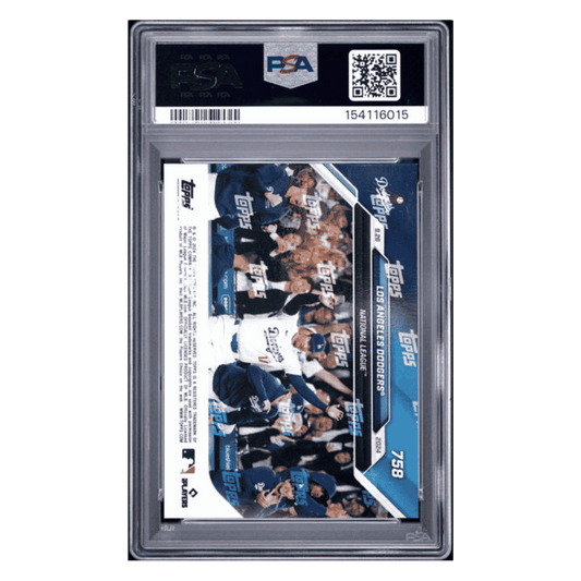 Los Angeles Dodgers PSA 9 2024 Topps Now Blue #d/ 49 Card #758