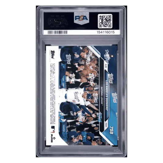 Los Angeles Dodgers PSA 9 2024 Topps Now Blue #d/ 49 Card #758