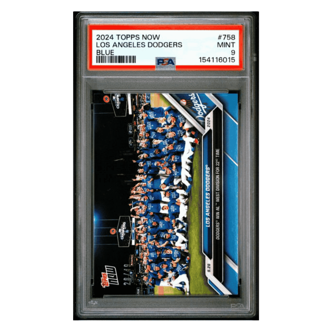 Los Angeles Dodgers PSA 9 2024 Topps Now Blue #d/ 49 Card #758