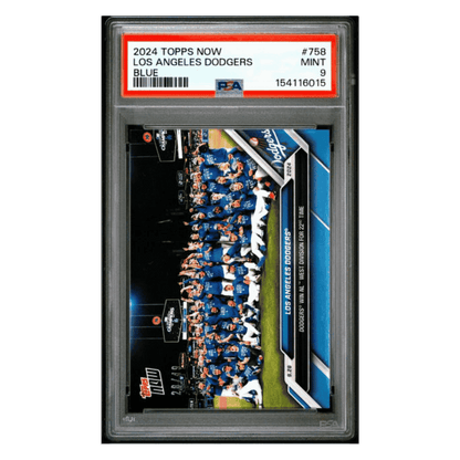 Los Angeles Dodgers PSA 9 2024 Topps Now Blue #d/ 49 Card #758
