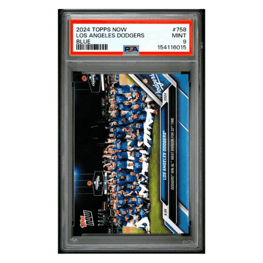 Los Angeles Dodgers PSA 9 2024 Topps Now Blue #d/ 49 Card #758