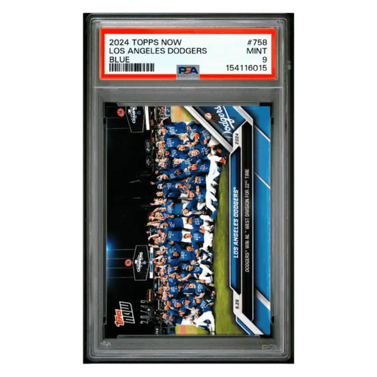 Los Angeles Dodgers PSA 9 2024 Topps Now Blue #d/ 49 Card #758