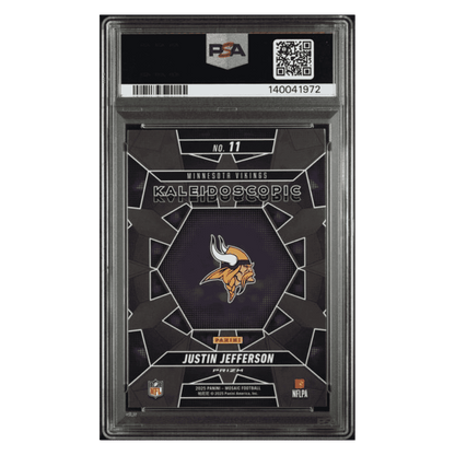 Justin Jefferson PSA 10 2025 Panini Mosaic Kaleidoscopic Card #11