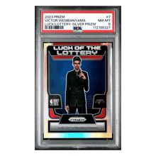 Victor Wembanyama PSA 8 2023 Panini Prizm Lucky of the Lottery Silver Prizm Card #7