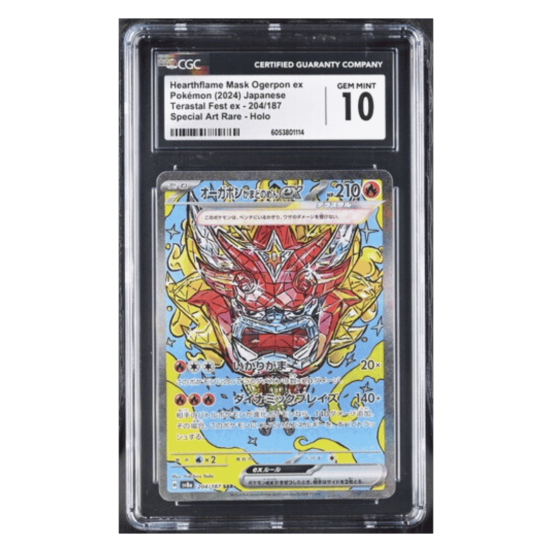 Hearthflame Mask Ogerpon ex CGC 10 2024 Pokemon Terastal Festival ex Special Art Rare Holo Card #204/187