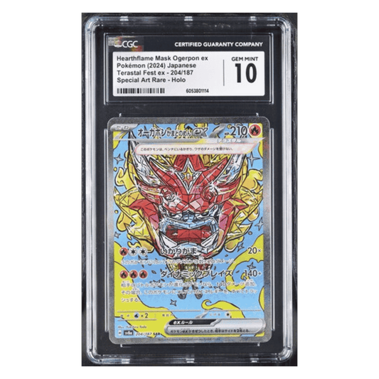 Hearthflame Mask Ogerpon ex CGC 10 2024 Pokemon Terastal Festival ex Special Art Rare Holo Card #204/187
