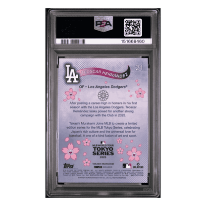 Teoscar Hernandez PSA 9 2025 Topps Murakami Tokyo Series Card #21