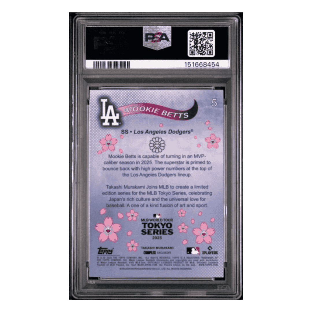 Mookie Betts PSA 8 2025 Topps Murakami Tokyo Series Card #5