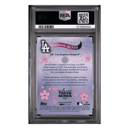 Mookie Betts PSA 8 2025 Topps Murakami Tokyo Series Card #5