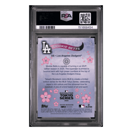 Mookie Betts PSA 8 2025 Topps Murakami Tokyo Series Card #5
