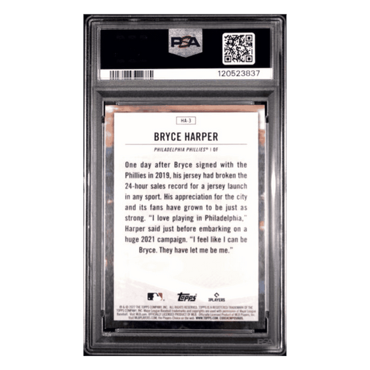 Bryce Harper PSA 9 2022 Topps Home Field Advantage Case Hit Card #HA3