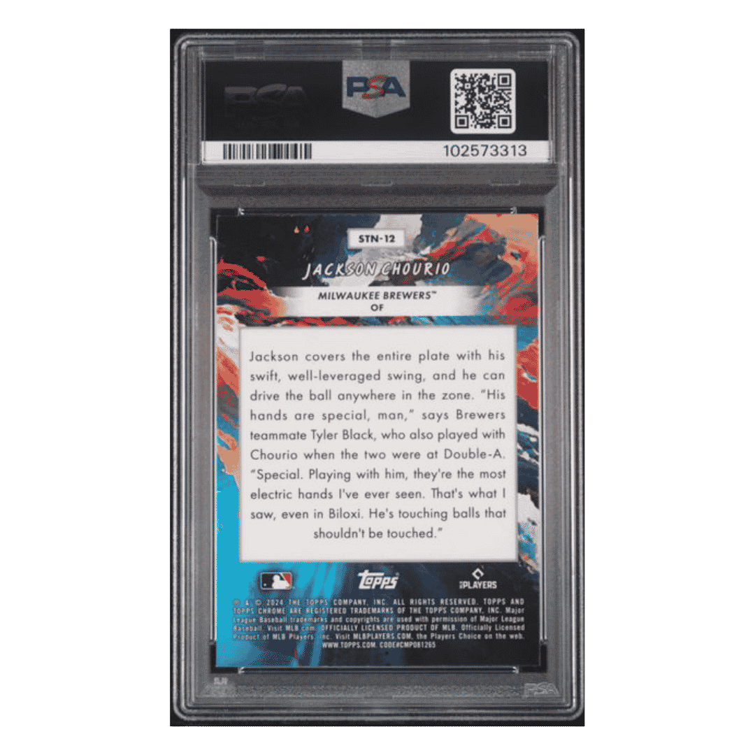 Jackson Chourio PSA 9 2024 Topps Chrome Cosmic Stars In The Night Rookie RC Card #12