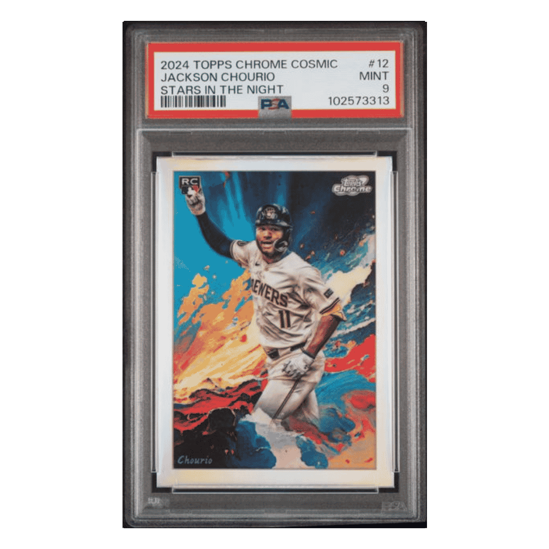 Jackson Chourio PSA 9 2024 Topps Chrome Cosmic Stars In The Night Rookie RC Card #12