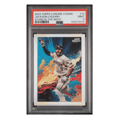 Jackson Chourio PSA 9 2024 Topps Chrome Cosmic Stars In The Night Rookie RC Card #12
