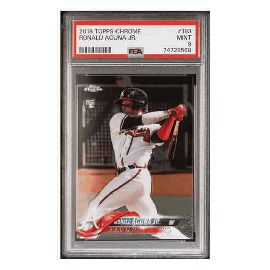 Ronald Acuna Jr PSA 9 2018 Topps Chrome Rookie RC Card #193