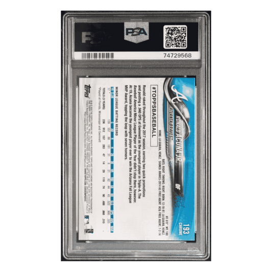 Ronald Acuna Jr PSA 9 2018 Topps Chrome Rookie RC Card #193