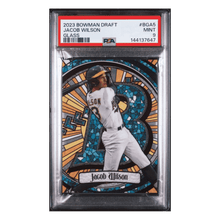 Jacob Wilson PSA 9 2023 Topps Bowman Draft Glass Card #BGA5