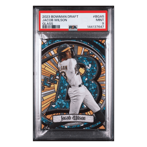 Jacob Wilson PSA 9 2023 Topps Bowman Draft Glass Card #BGA5
